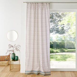 Хлопковая штора с узелками Ditsy  260 x 110 см бежевый