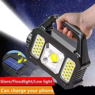 2 шт. 8000LM USB перезаряжаемый фонарик водонепроницаемый 6 передач COB/LED фонарик портативный мощный фонарь солнечный свет для дома кемпинга пешего туризма COB model-1PCS