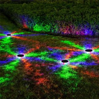 2025 Новый светодиодный солнечный садовый светильник, водонепроницаемый, заземленный, 4 режима, задний двор, патио, газон, украшение, настенный забор, снаряжение, уличный солнечный свет 1pc разноцветный