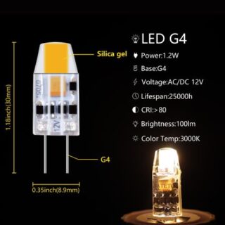 1-10 шт. супер яркий теплый холодный белый мини G4 светодиодный AC/DC 12 В 1,2 Вт 1,5 Вт Cob свет лампы заменить 20 Вт галоген для люстры прожектор 1 pcs