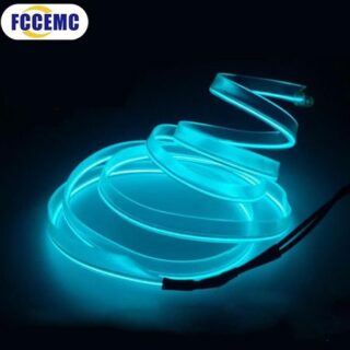 1m Car Interior Accessories Atmosphere Lamp EL Cold Light Line With Wiring driven DIY Decor Dashboard Console Auto Cold Lights белый
