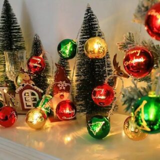 40LEDS Christmas Decoration Ball String Lights LED Holiday Fairy Lights Battery USB Operated Party Indoor Decor Night Lights 850 1.5m 10balls USB