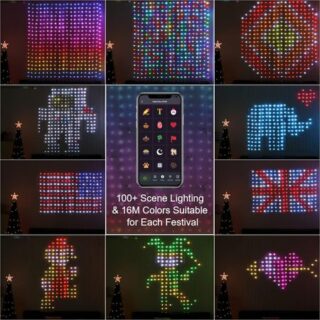2M 400LEDs Smart Curtain Lights Bluetooth App LED String RGB Fairy Lights DIY Music Change Display для украшения окна спальни
