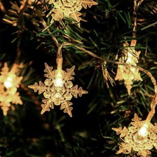 2025 New Big Snowflake String Lights Christmas Room Decoration Battery USB Powered  Lights Patio Garden Home Decor 900 1.5M 10leds USB теплый белый