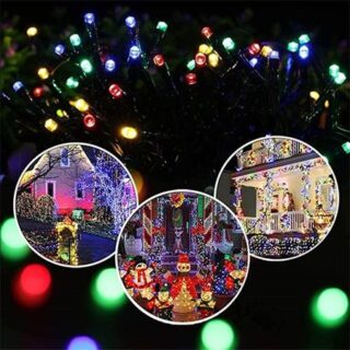 22M 200LED Рождественская гирлянда светодиодная гирлянда на открытом воздухе на солнечных батареях гирлянды 8 режимов сад свадебное украшение водонепроницаемый 291 5m 20LED Solar теплый белый
