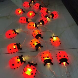 10M 80LED Римское украшение Божья коровка гирлянда для вечеринки в помещении Рождественская атмосфера батарейка Цветочная гирлянда занавески 484 USB&1.5M 10LED теплый белый