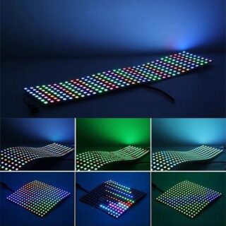 1-5 шт. WS2812B RGB светодиодная матричная панель с гибким индивидуально адресуемым 8x8 16x16 8x32 DC5V цифровой ленточный модуль пиксельный экран 1pcs