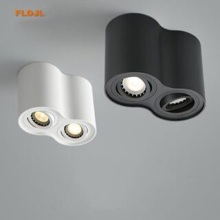 20W 24W Replaceable GU10 LED Bulb Surface Mounted LED COB Downlight Cold/Warm White for Bedroom Kitchen LED Ceiling Spot Light 20W&3000K&Not dimmable чёрный