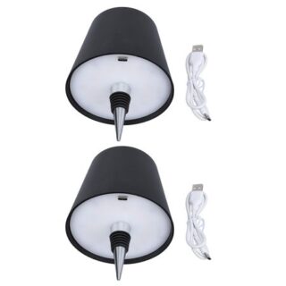 2pcs Cordless RGB Bottle Lamp Stylish Minimalist Embedded Touch Control Rechargeable Wine Bottle
