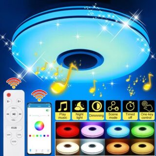 120 Вт Wi-Fi RGB светодиодные потолочные светильники для детской комнаты с приложением дистанционного управления Bluetooth Smart Music Light Поддержка Alexa go/Google/Tmall El wifi 110-265V