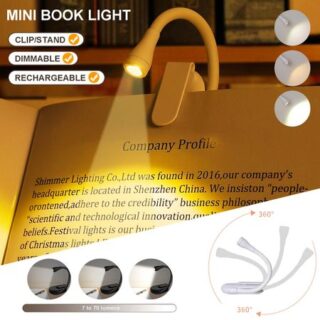 1-2 шт. портативные светодиодные лампы для книг, перезаряжаемые через USB, ночник для защиты глаз, мини-настольный светильник с зажимом на 360°, настольная лампа для чтения, дорожная спальня 1pc