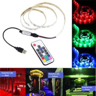 1M 5050 RGB светодиодная лента не водонепроницаемая USB светодиодная лента гибкая лента 5V белый