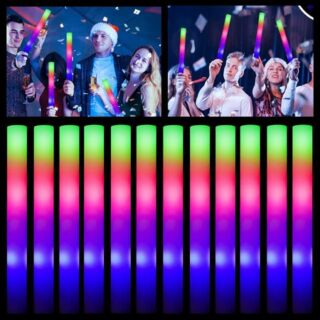 10/15/20 шт. светодиодных светящихся палочек оптом, цветные RGB светящиеся пенопластовые палочки, темный свет для Рождества, дня рождения, свадьбы, вечеринки, принадлежностей