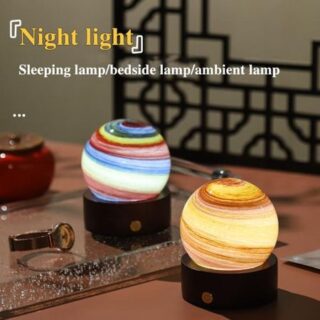 3D Луна лампа прикроватная лампа с деревянной основой регулируемая яркость USB день рождения месяц искусство ночник украшение стола