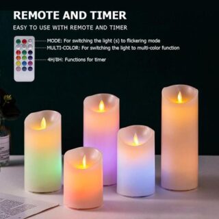 3 шт. беспламенные RGB светодиодные свечи с дистанционным управлением многоцветные парафиновые восковые батарейки работают электрические светодиодные свечи домашний праздничный декор