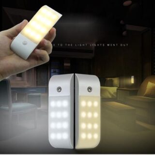 12 LED Motion Sensor Night Lights USB Dimmable Cabinet Light For Baby Bedside Bedroom Corridor Wireless Night Lamp Lighting WHITE&USB Plug теплый белый