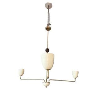 3-Arm Chandelier - 42  DIA Lola 3-Light Brass Chandelier Lighting