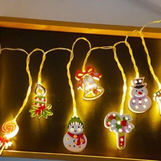 1.65M/10 Light Iron Art Lights String 2 AA Battery powered Xmas Tree Lights String Home жёлтый