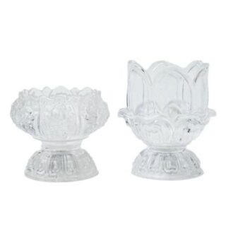 2Pcs High-legged Electronic Lamp Temple Candle Light Decoration  Tabletop Decorative Light Style 1