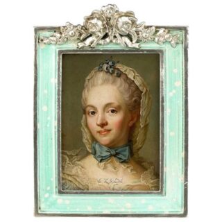 Фоторамка настольная Glasar прямоугольная, мятная с цветочным, резным дизайном, 9x2x12 см