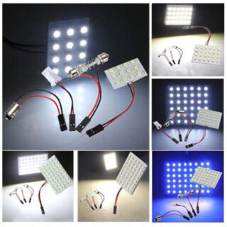 12/24/36/48 LED 3528 SMD Автомобильная световая панель T10 Адаптер Festoon BA9S 48 SMD 3528 White